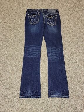 MEK Denim Women's Dark Blue New Mazatlan Bootcut Jeans 27 X 34. Low Rise